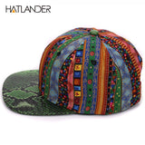 HATLANDER Leather Snake Skin Baseball Cap