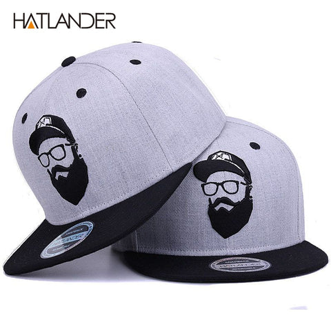 HATLANDER Original Grey Cool Hip Hop Cap