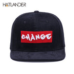 HATLANDER Brand Black Corduroy Baseball Cap
