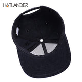 HATLANDER Brand Black Corduroy Baseball Cap