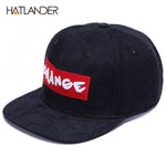 HATLANDER Brand Black Corduroy Baseball Cap